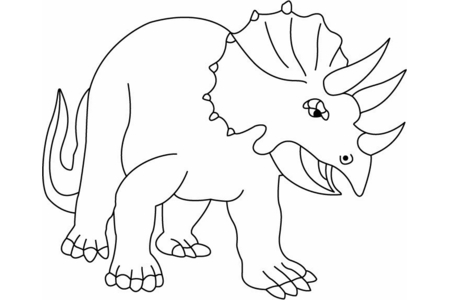 Coloriage Triceratops – 10doigts.fr